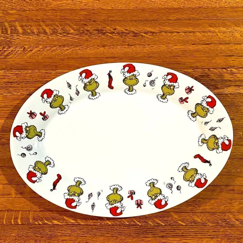 Dr Seuss The Grinch Christmas Platter NWT